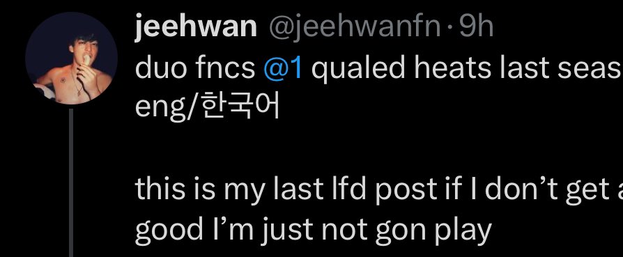 another kid who has a big ego, he thinks he’s him and says he needs a good duo when there are so many around him but just ignores it. Like how stupid can u be