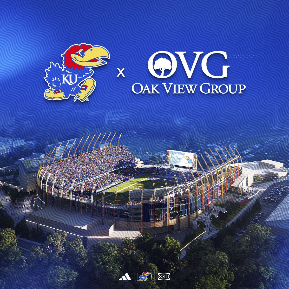 Rock Chalk 🤝 @oakviewgroup Excited to announce a transformational partnership to elevate stadium and venue experience at the reimagined DBKMS. 📰 bit.ly/KUxOVG