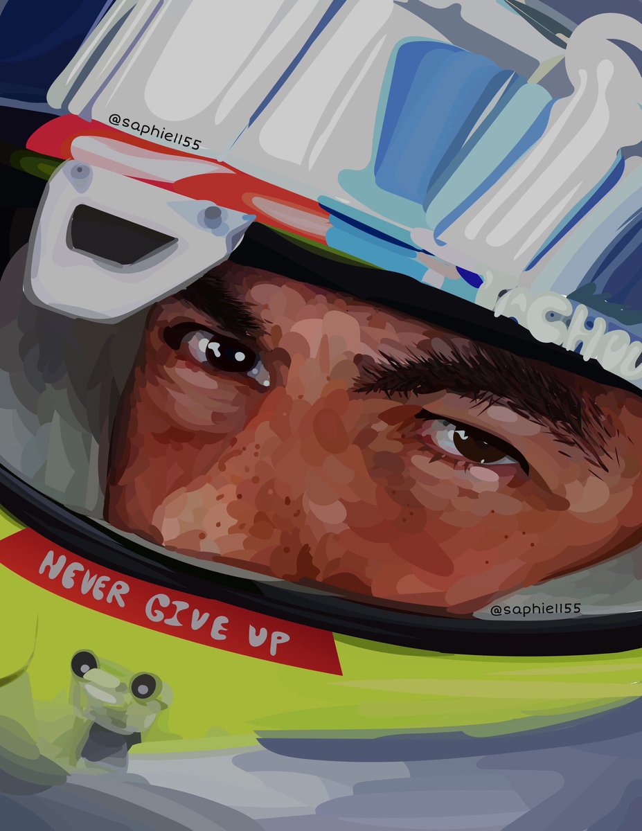 Los ojos de @SChecoPerez ❤️
@redbullracing 
(Should I draw Max next??) 🤔