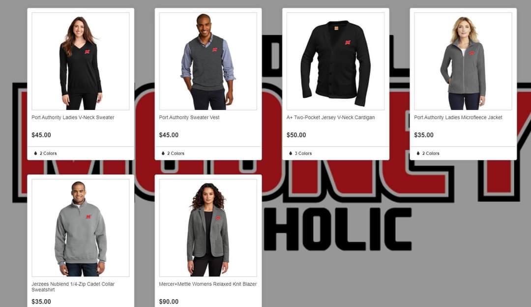 We have an online store open from now until Sunday, April 21st. This new store has BOTH spirit wear & school approved uniform items. To order visit mascela-mooneyuniforms24.itemorder.com/shop/home/