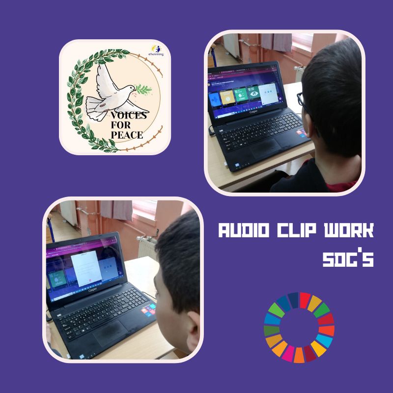 Our #VoicesforPeace #etwinning project Audio Clip work.
@23_ortaokulu
@tretwinning
@eTwinningDestek
@rukiyeerr
@moli8181
@samsunarge
#Peace #SDG16