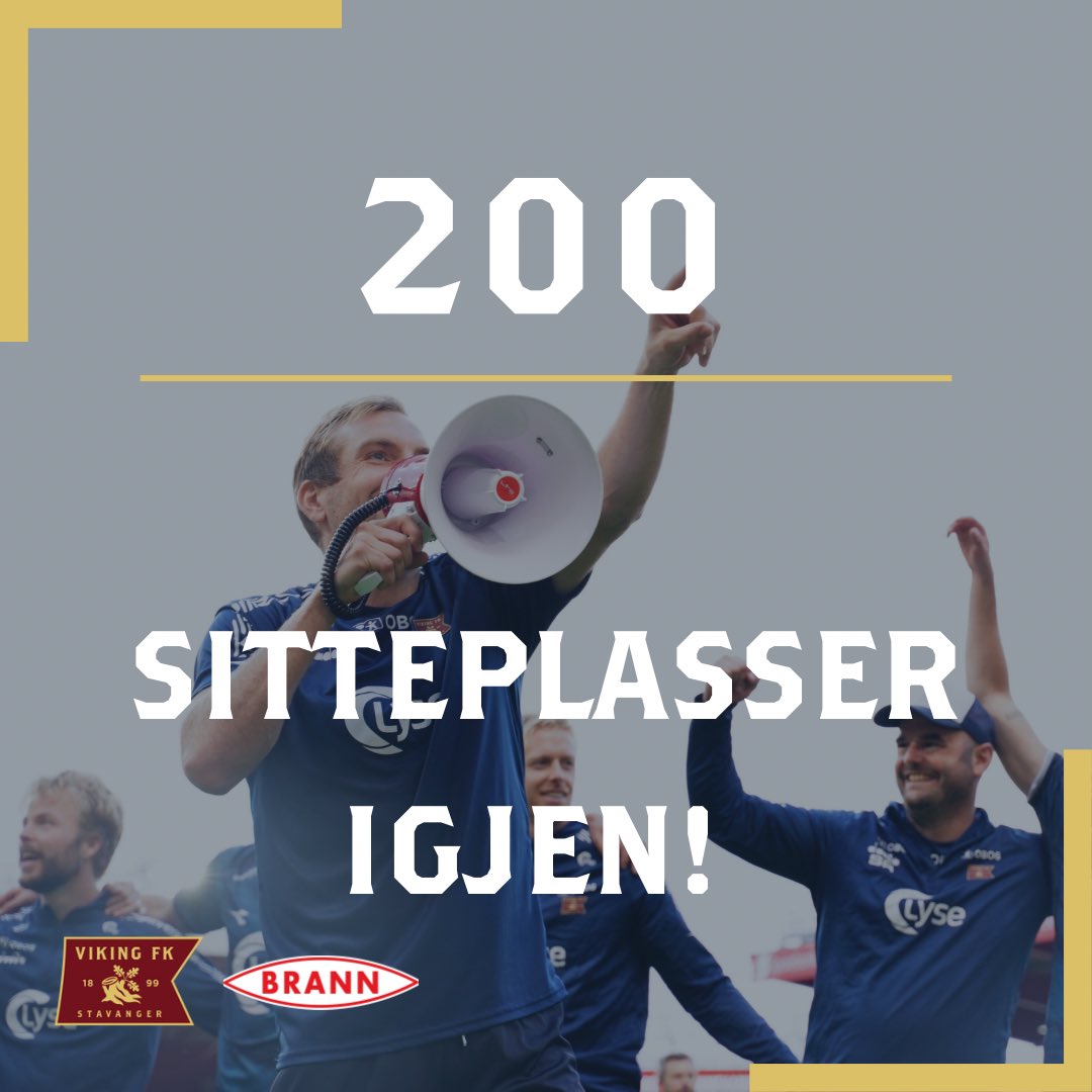 Vi har lagt ut 1000 ståplasser øverst på langsiden, værsegod💙🎟️ viking.ticketco.events/no/nb/m/e/3_vi…