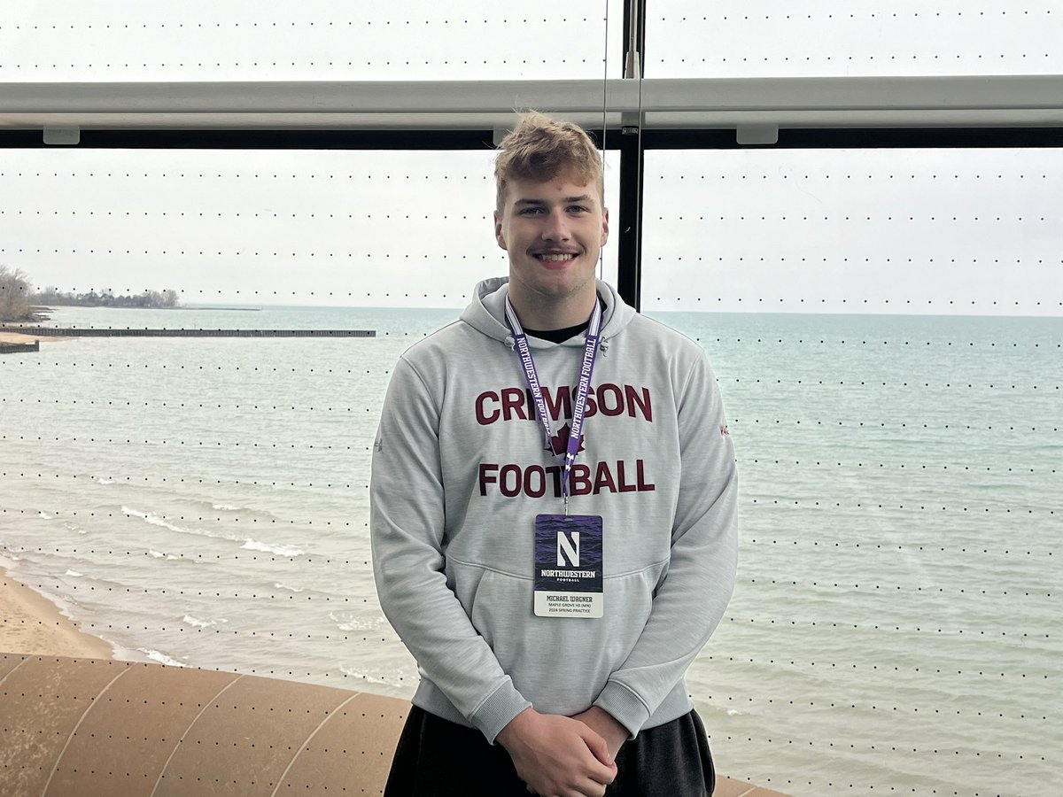 Had a great time at @NUFBFamily today! Thank you for your time @DavidBraunFB @OB_Cats @CoachLujan @Ean_Deno ! @Crimsonfootball