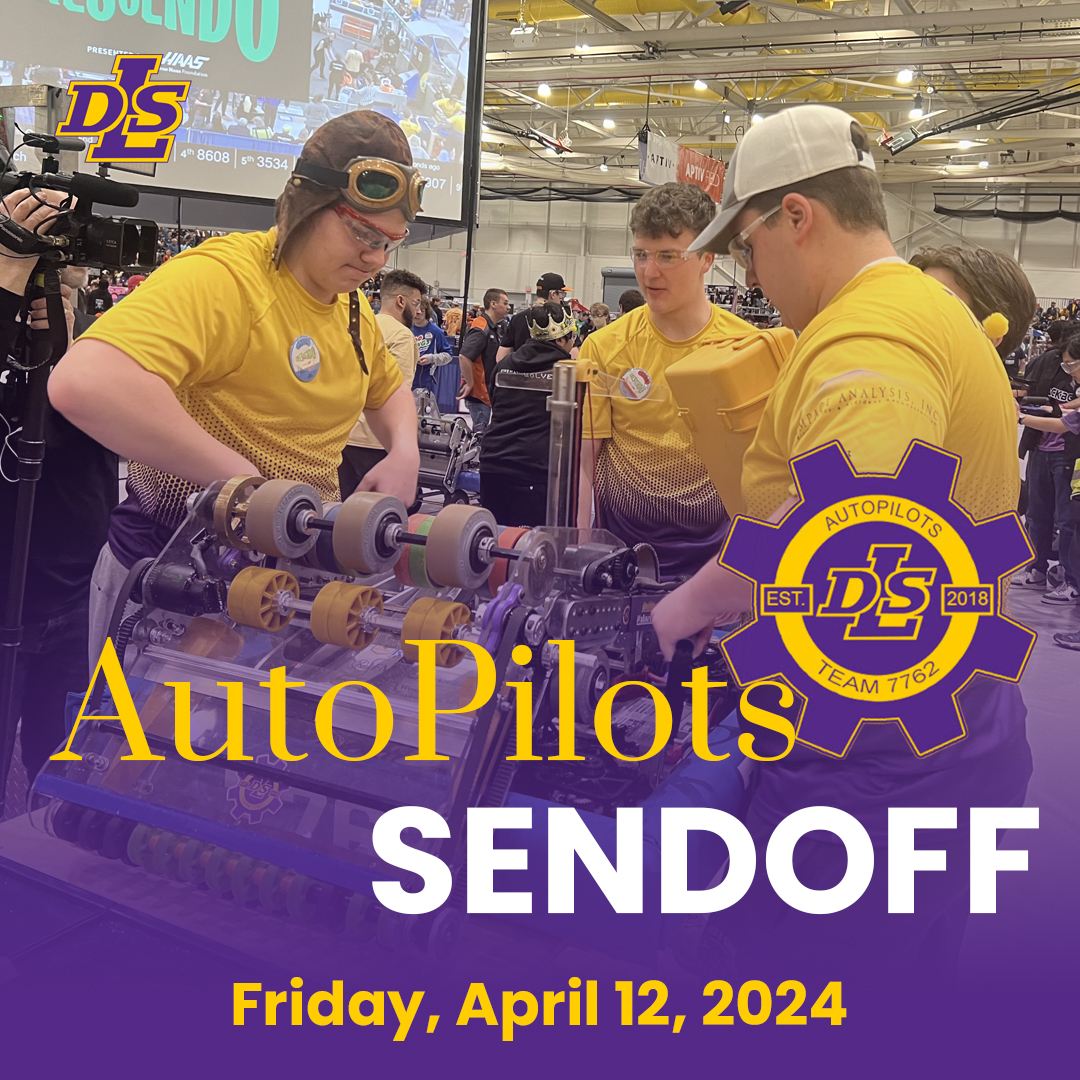 All students are invited to join the AutoPilots Team 7762 tomorrow during Advisory (10:22 - 11:22 a.m.) in the TARMAC for a final practice before they head down to Houston next week for the World Championships. #pilotpride #buildersofbotsmakersofmachines