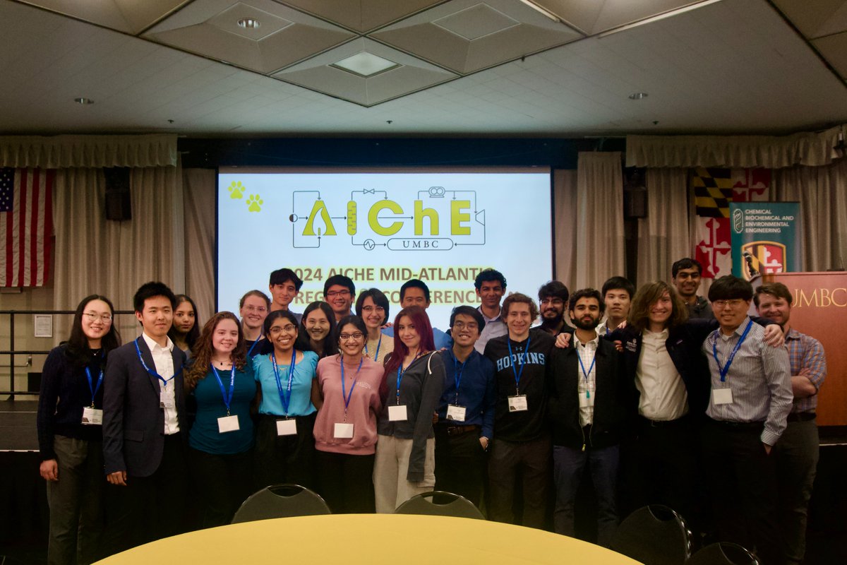 The AIChE JHU Student Chapter had a successful weekend at the 2024 AIChE Mid-Atlantic Regional Conference at UMBC! Congratulations to all of our students for their hard work and accomplishments!
