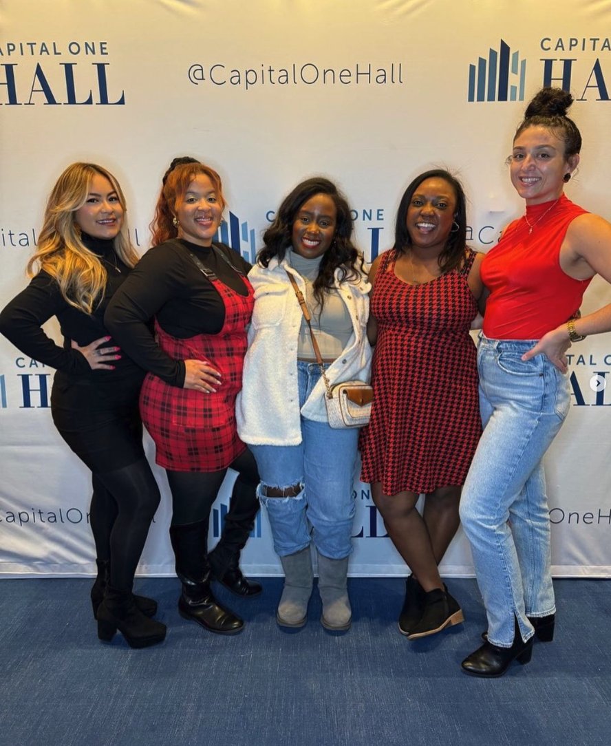 We always roll out the blue carpet for our guests 📸💙 Next time you visit Capital One Hall, be sure to have your carpet moment! Photo: @/nashira_beautyaura on Instagram