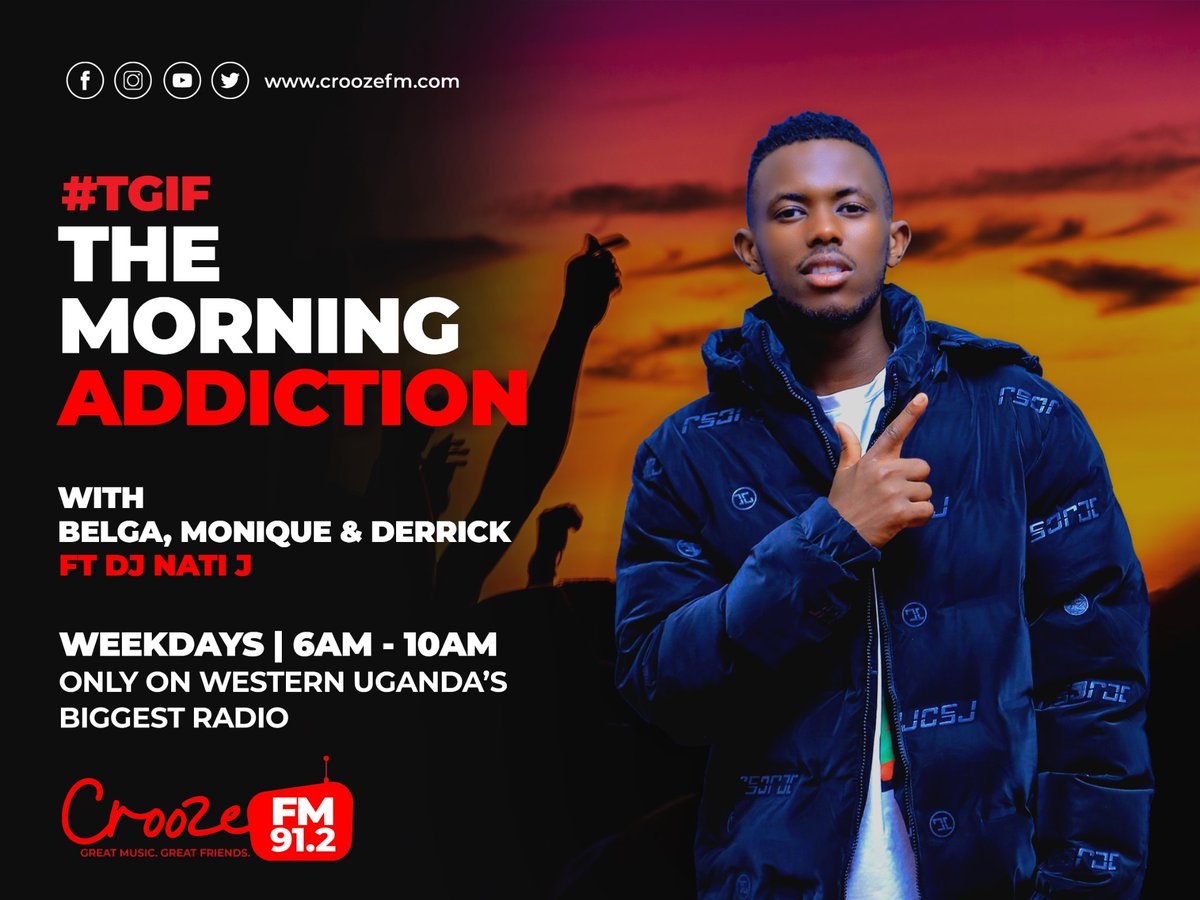 It's not a party until we say so😎 . Ladies and gentlemen, Welcome to the baddest show #TheMorningAddiction hyped up by @23Mbabazi @BelgaLive1997 and @DerrickAshimwe The good part is, Mr Representing everywhere @DjNatiJ is ina di building🔥. Kati seal the hour Okole bwoti 🤫