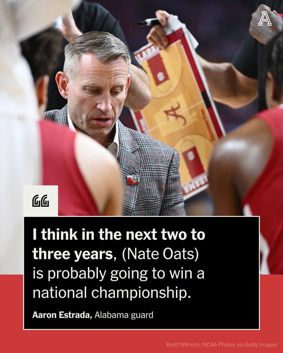 The Crimson Tide under Nate Oats: ◻️ Won 68% of their games ◻️ Four SEC Championships ◻️ Produced six NBA Draft picks His commitment to Alabama men's basketball is the ultimate validation. But now what? @SkinnyKenny_ explains. theathletic.com/5407223/2024/0…