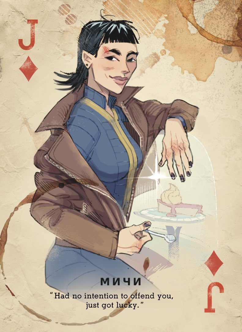 fallout caravan card with my OC Michi 🥳