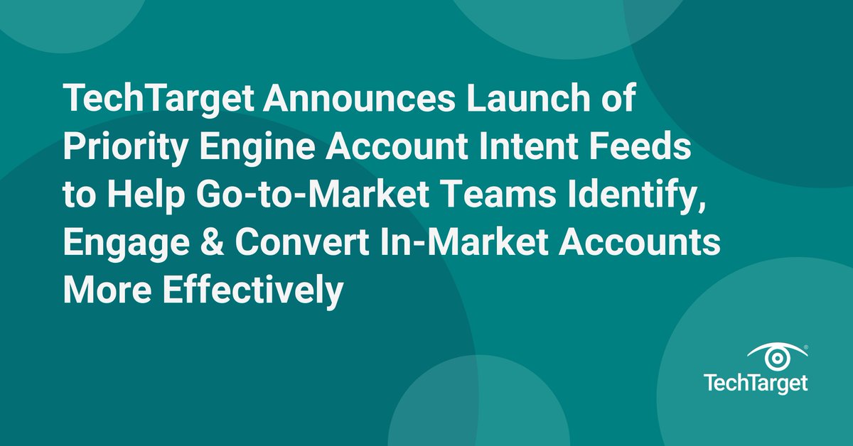 We're excited to announce the launch of Account Intent Feeds in the latest release of our leading Priority Engine™ purchase intent insight platform🎉 Learn more here: bit.ly/3DldbEL