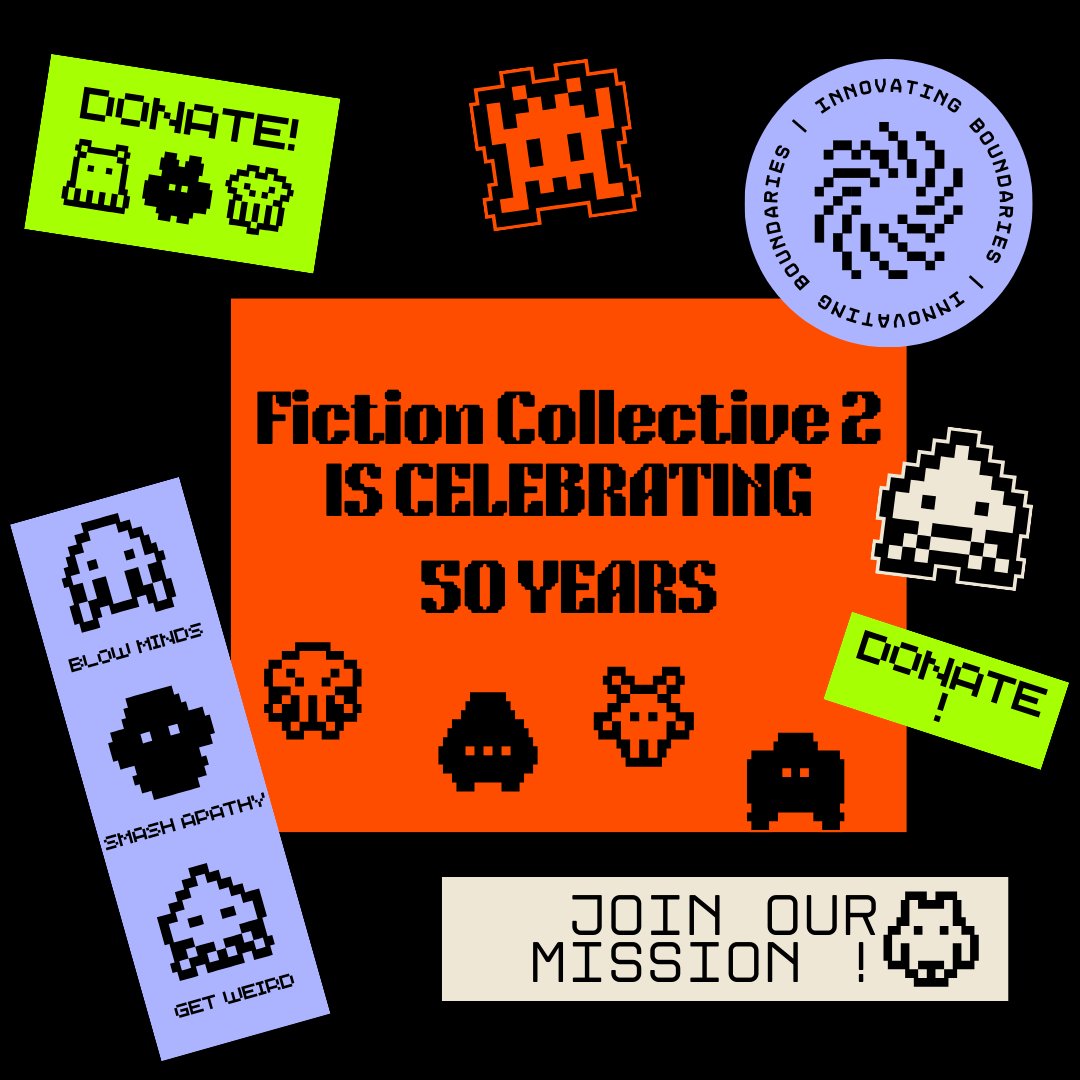 Here's a glimpse of what your donations are helping gas up in our 50th year: • Boosting our books via all the media of the future ✅ • Reducing CONTEST FEES ✅ • Building a sustainable collective capable of carrying on its mission far into the future ✅ fc2.org/donate/