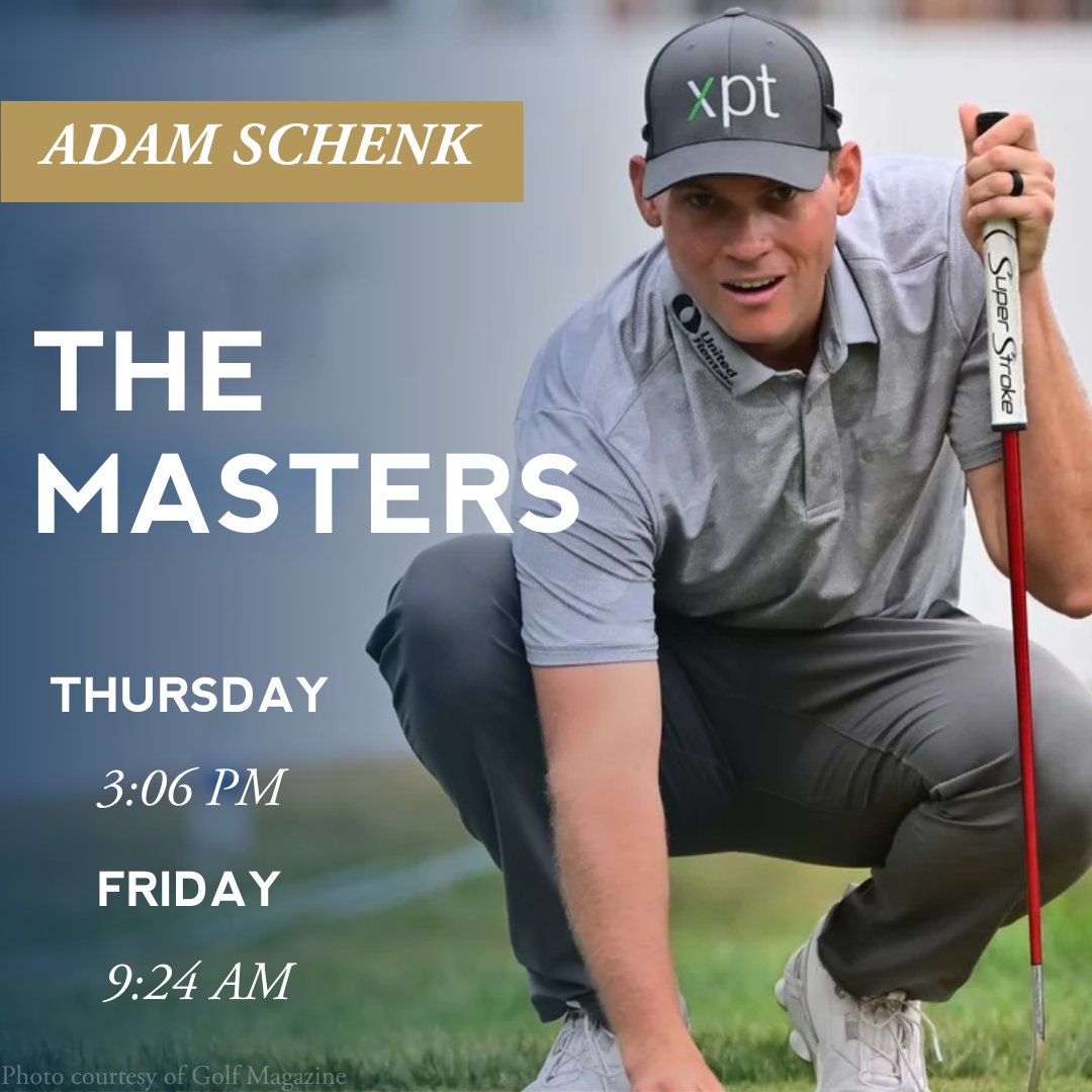 Indiana’s own Adam Schenk is playing in his first Masters. We wish him luck and will be cheering him on all week long. Click the link to see Purdue University's podcast featuring Adam as he talks about the road to Augusta. 🔗ow.ly/XqsL50RenOq