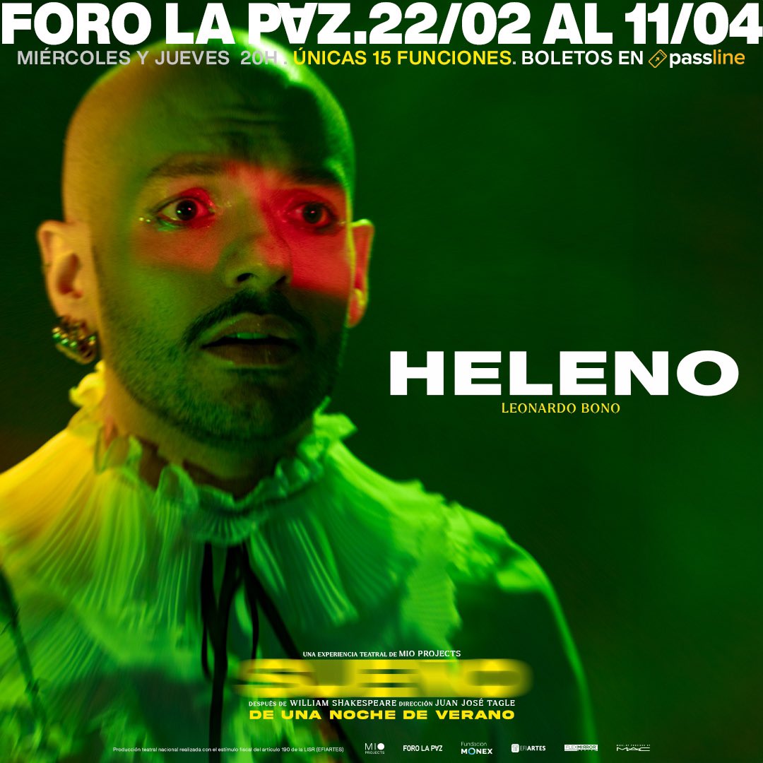 . <a href="/leonpato/">El Eón Pato</a> en SUEÑO de una Noche de Verano es Heleno 

🎭
Avenida Q
Desde Cero: Un Musical Improvisado
Hoy no me puedo levantar 
El show de terror de Rocky
Toc Toc

HOY ÚLTIMA FUNCIÓN 
📍 Foro La Paz
📆 HOY a las 20:00 h
🍸 Open Bar 19:00 h
👉🏼 passline.com/eventos/sueno-