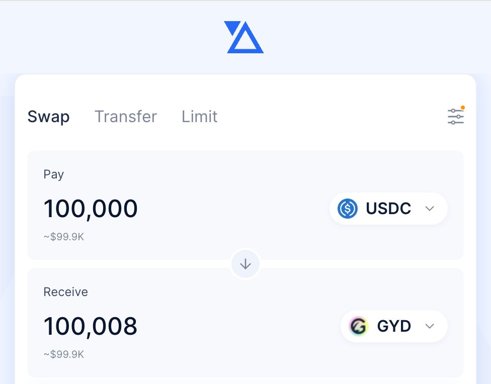 .@paraswap now integrates Gyroscope's E-CLPs and GYD in order routing