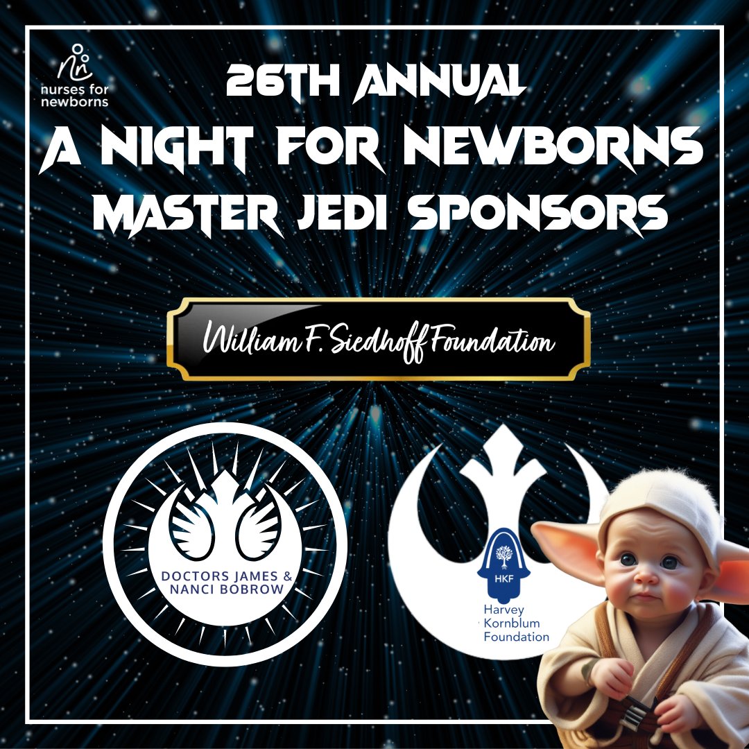 May the 4th be with you and thank you to our Master Jedi Sponsors! Your generous sponsorship allows NFN to provide a full year of support to 10 families in need and funds a full month of diapers to another 125 families. 

#MayThe4thBeWithYou #MayTheForceBeWithYou  #Jedi #StarWars