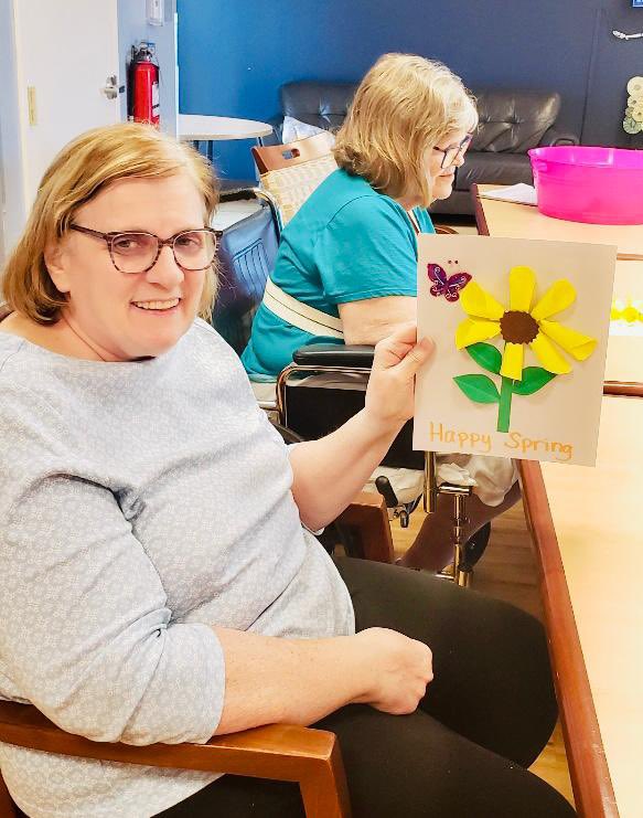 Aeofelgin's tweet photo. 🌸🎨 Our guests are busy crafting spring paper flowers today. 🌼 Crafts like these are not only fun &amp; creative but also beneficial for seniors, helping to stimulate cognitive skills, improve dexterity &amp; promote social interaction.🌻
#SpringCrafts #SeniorActivities https://t.co/sg4mN6Y62V