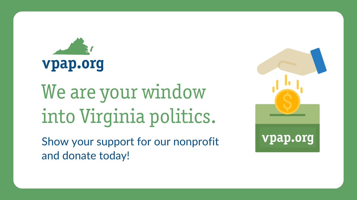 Your donation fuels our work to bring you data visualizations, campaign finance details, and VaNews coverage. Support transparency and accountability - donate today 👉 ow.ly/SEPL50R7Kp0

#VirginiaPolitics #DonateNow