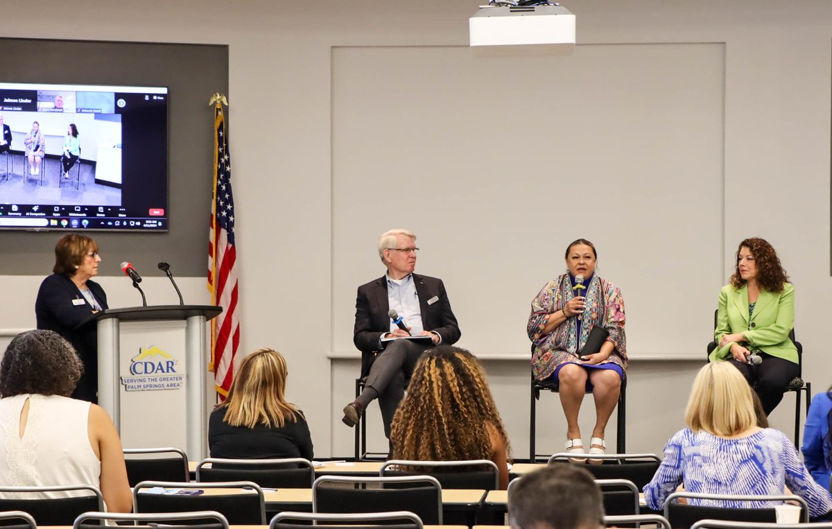 cdaronline's tweet photo. At today's GMM, we were joined by esteemed guests Greg Sanders, Mayor of Indian Wells, Lupe Ramos Amith, Mayor of Indio, and Linda Evans, Mayor of La Quinta for a Mayor’s Panel!

#realtor #Realestate #coachellavalleyrealestate #CDAR https://t.co/w9TL3Jg0HM