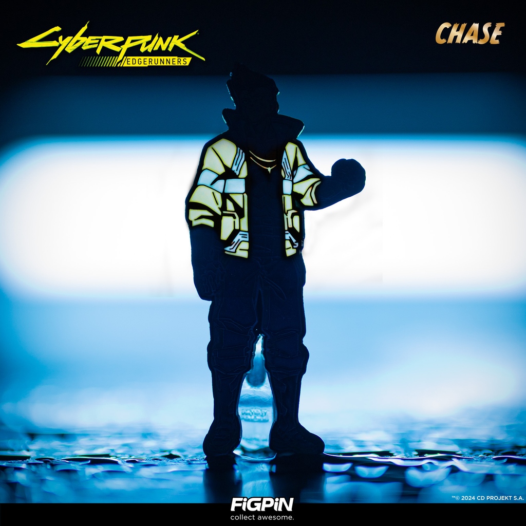 Power up with an exclusive Chase FiGPiN of Cyberpunk: Edgerunners’ main character - David Martinez(1659)! 

Only 250 Chase pins available - take the chance and push to the limit to get this limited edition CHASE to complete the Cyberpunk Edgerunners FiGPiN collection.