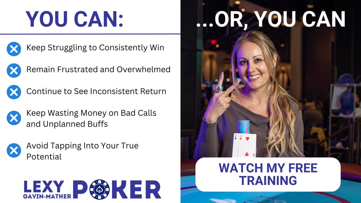 So...what's it going to be? 😈 If you're ready to take your poker game to the next level and start winning consistently, head to the link in my bio!
Let's start turning those losses into big wins! 💰🃏 #poker #propoker #pokercoach #winningstrategy