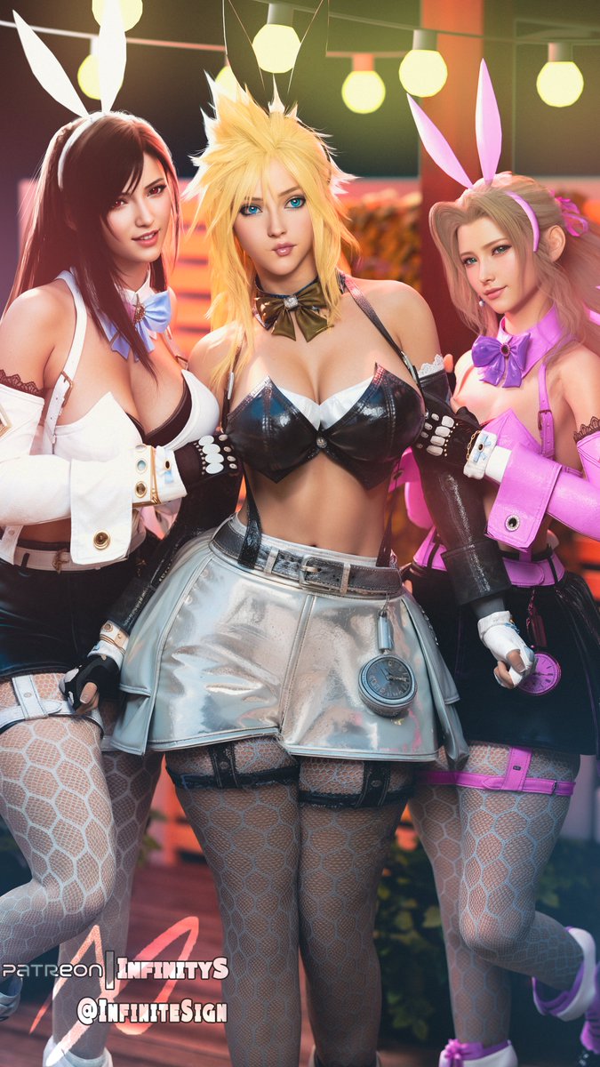 Why should Tifa be the only one in a bunny outfit? #ff7r #cloud #aerith #evercrisis