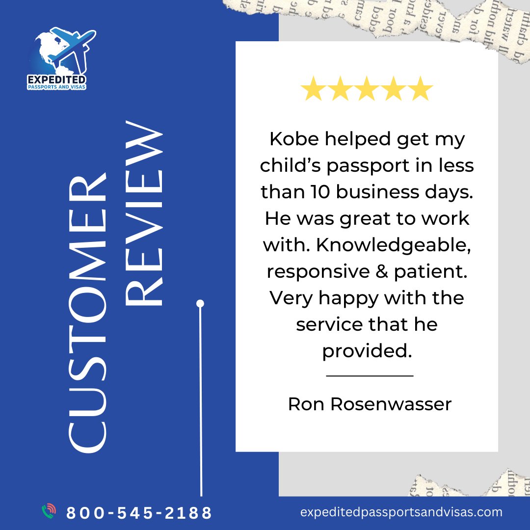 Choose us for hassle-free expedited passports and visas! Our efficient process and exceptional service guarantee peace of mind for your travel needs. #ExpeditedService #TravelDocuments #Efficiency #CustomerSatisfaction #TravelReady #VisaProcessing #PassportServices #SmoothTravel