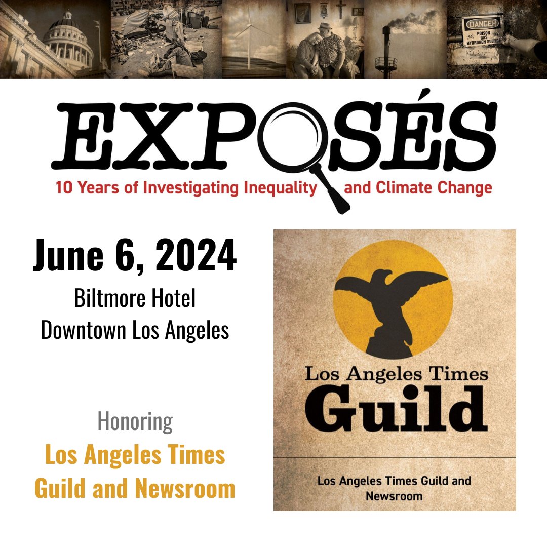 This year, the largest newspaper in the West laid off more than 20% of its newsroom. But the efforts of the @latguild to #savelocalnews amid layoffs continue. Join us June 6 to honor the LAT Guild and newsroom at our annual journalism awards gala. exposesawards.com
