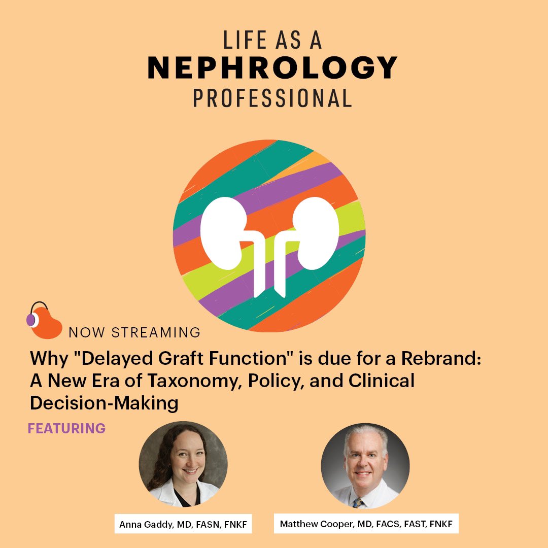 Thrilled to host @Mattcoopmd1 of @MCWSurgery on this timely episode on Delayed Graft Function. podcasts.apple.com/us/podcast/lif… We talk about organ waste and making the most of lifesaving gifts. Check out the @AJKDonline article here free for #DonateLifeMonth ajkd.org/article/S0272-…