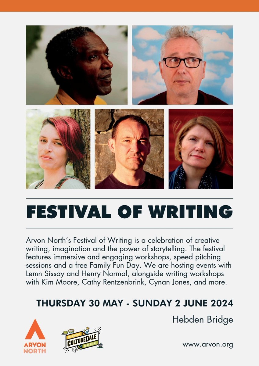 The @arvonfoundation North’s Festival of Writing is a brilliant new celebration of creative writing, imagination and the power of storytelling, featuring a FREE family fun day and practical, immersive workshops for writers! Details: arvon.org/arvon-north/fe…