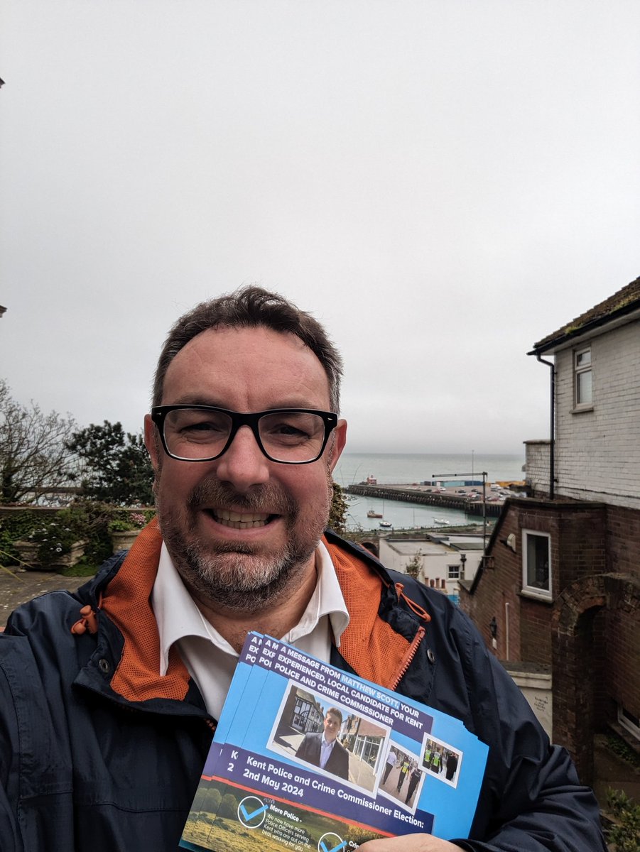 Collected from the campaign office in Paddock Wood earlier today and within hours was out delivering for @matthewinkent in Folkestone. Love an election to get those steps in. Vote Matthew Scott for Kent Police and Crime Commissioner on 2 May 👮🗳️🌳💙