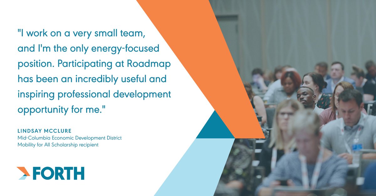 ForthMobility's tweet photo. We asked a previous Mobility for All scholarship recipient about their experience at #RoadmapForth.
Apply by May 5! ๐ https://t.co/dtAD96uk5A
#EVconference #transportation #sustainability https://t.co/sPLo507tC5