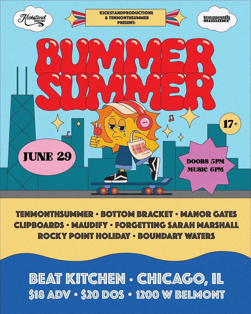STOKED TO ANNOUNCE 🤯 MAUDIFY AT BUMMER SUMMER WITH LIKE LITERALLY EVERYBODY! This WILL sell out so go get tickets now!!! Can’t thank <a href="/tenmosummerband/">💜 tenmonthsummer - 3-way split out NOW💜</a> for letting me be a part of this! We are gonna tear the roof off this place!!!