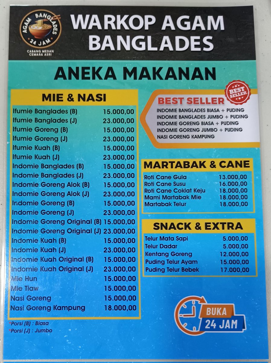 adq's tweet photo. ditraktir ponakan (Yudha) di Warkop Agam Banglades, pesan Indomie Banglades Jumbo (basah &amp; pedas), Ifumie Banglades (mirip kwetiau tapi agak kecil, basah &amp; gak pedas) &amp; KST (Kopi susu telor di blender, rekomen banget) https://t.co/lnQ18pDqH0