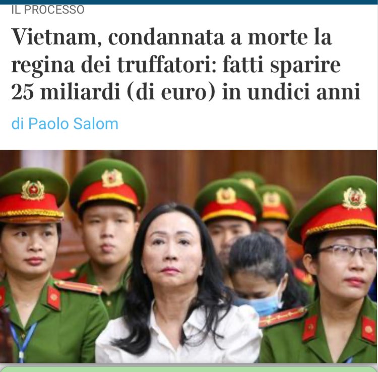 La Santanchè vietnamita è stata condannata. Da noi invece la tizia siede ancora tra i banchi del Governo.