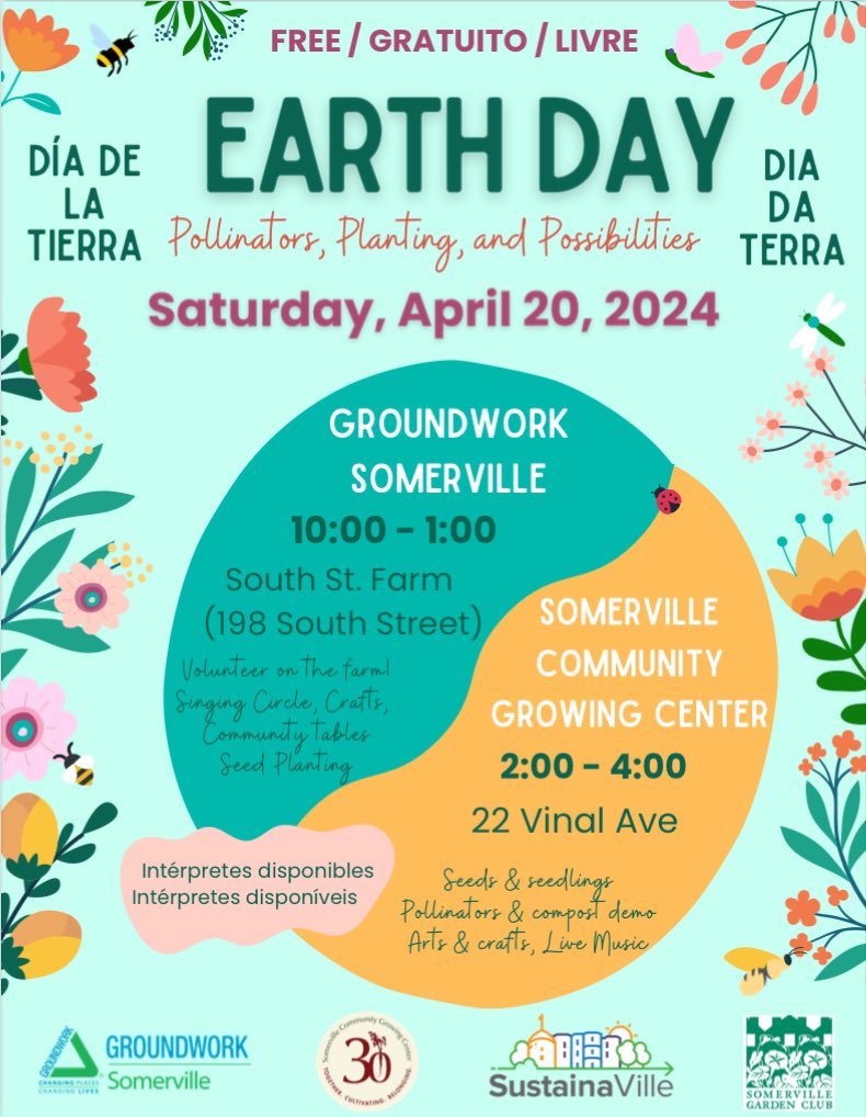 Come celebrate #EarthDay on 4/20 in our neighborhood with @GWSomerville, then stop over for a pint of the most eco-conscious #beer we’ve ever brewed, Earth Hour Hazy Pale Ale.