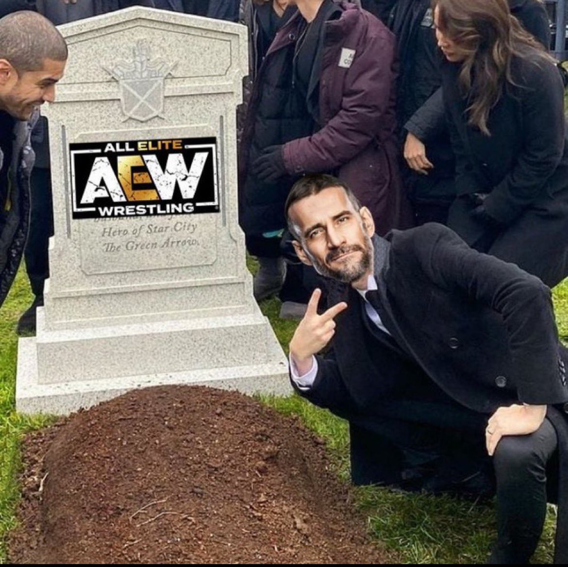 FADJORASZWWE's tweet image. #CMPunk putting AEW in the coffin 😎
#TeamCMpunk