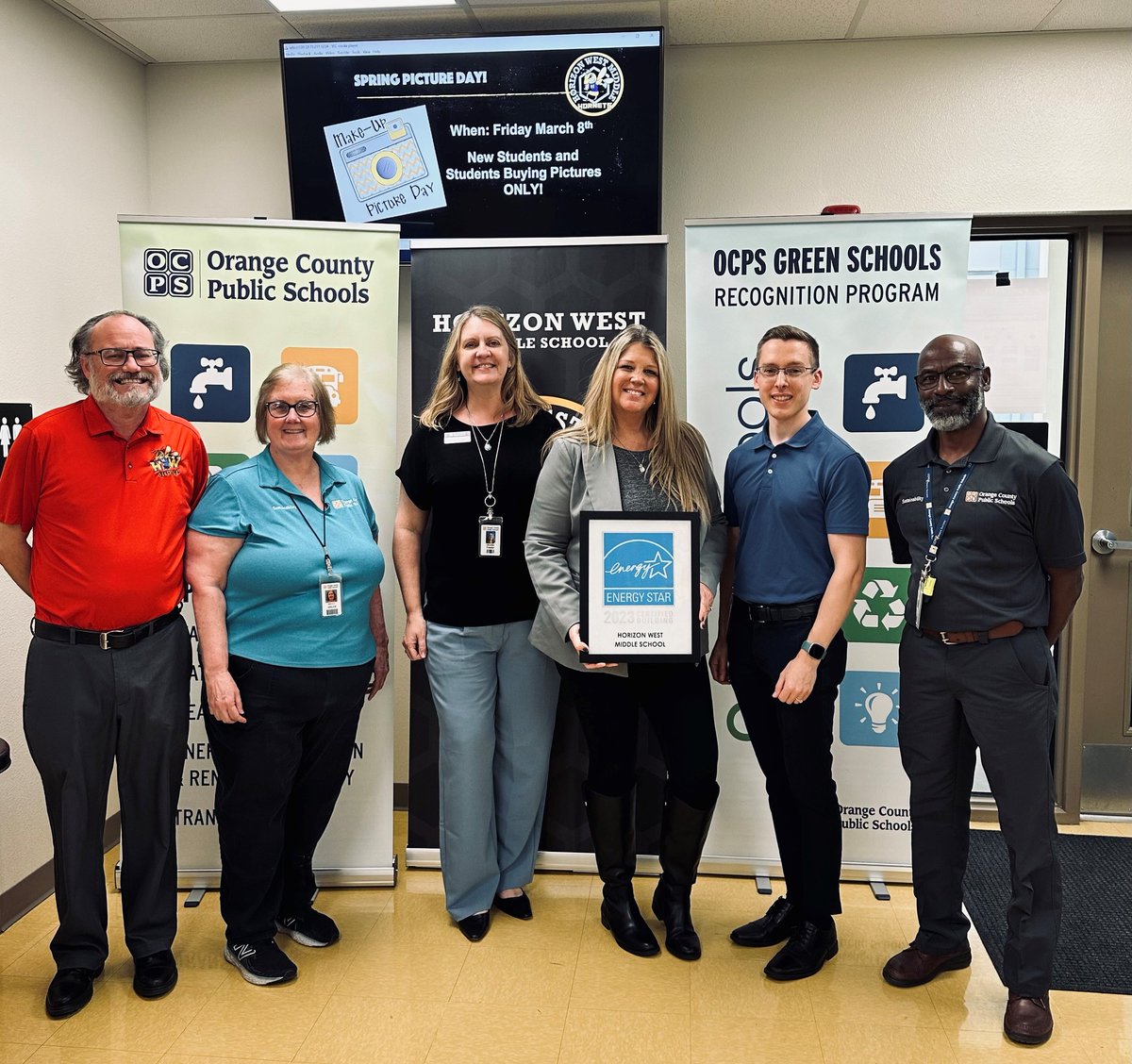 This Earth Month we are celebrating <a href="/HorizonWestOCPS/">Horizon West Middle School - OCPS</a> and our <a href="/OCPSEnergy/">OCPS ENERGY</a> team for achieving the Energy Star award! Horizon West is one of only seven schools in OCPS to have achieved this prestigious award! Did you know that Energy Star awardees have saved over $500 billion total?