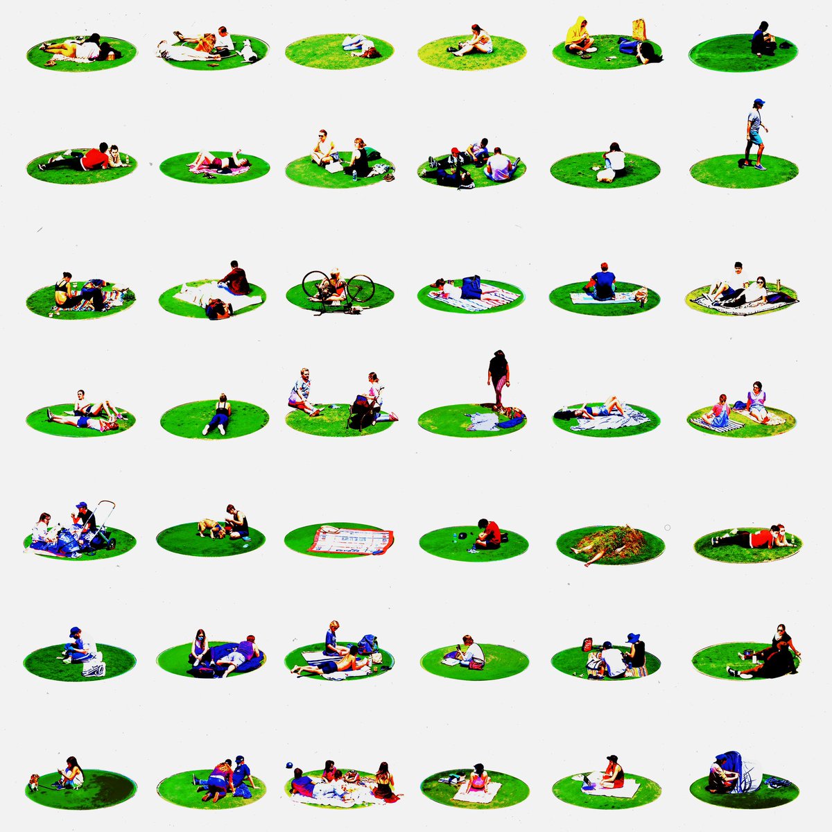 My ode to summer, made using photos of people laying In the grass in Brooklyn