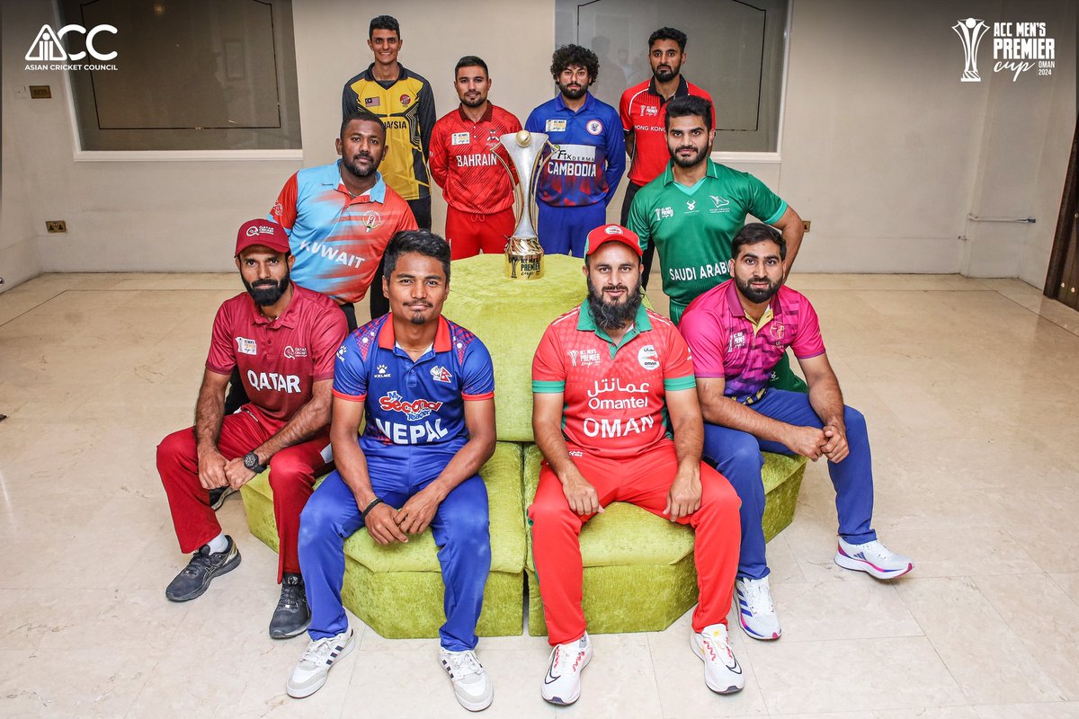 The captains of the 10 participating teams are looking 👌 with the #ACCMensPremierCup 2024 trophy! How excited are you for the tournament? 🔥

#ACC