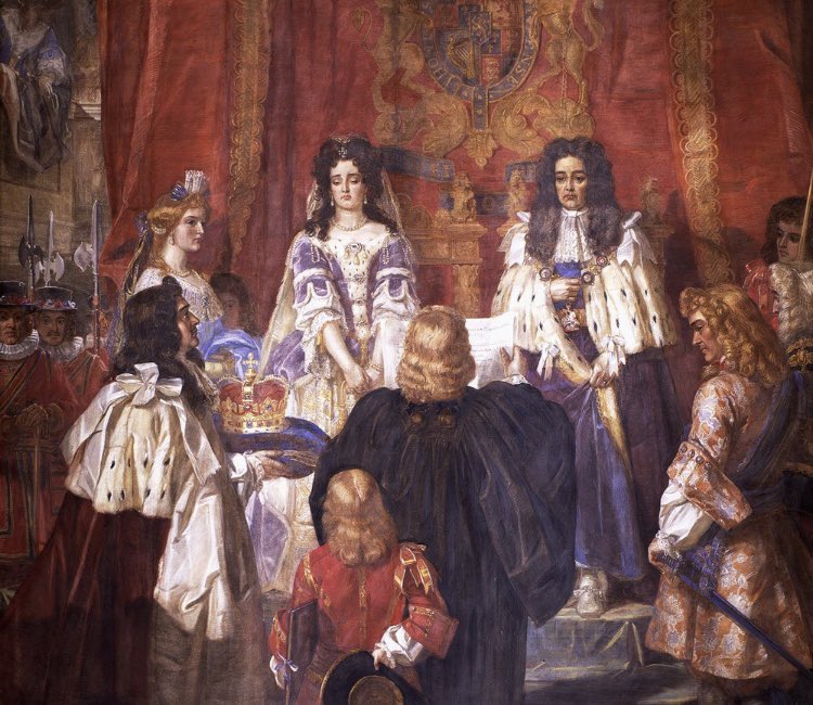 #OTD in 1689, William III and Mary II were crowned. Perceived by some as usurpers, they faced opposition to their rule. Ralph Gray satirised the pair’s coronation sermon, in which he graphically accused William of a same-sex affair. It was not the last of such allegations…