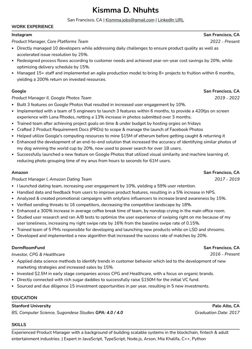 1. Put your recruiter hat on and read this resume. Would you give this person an interview?