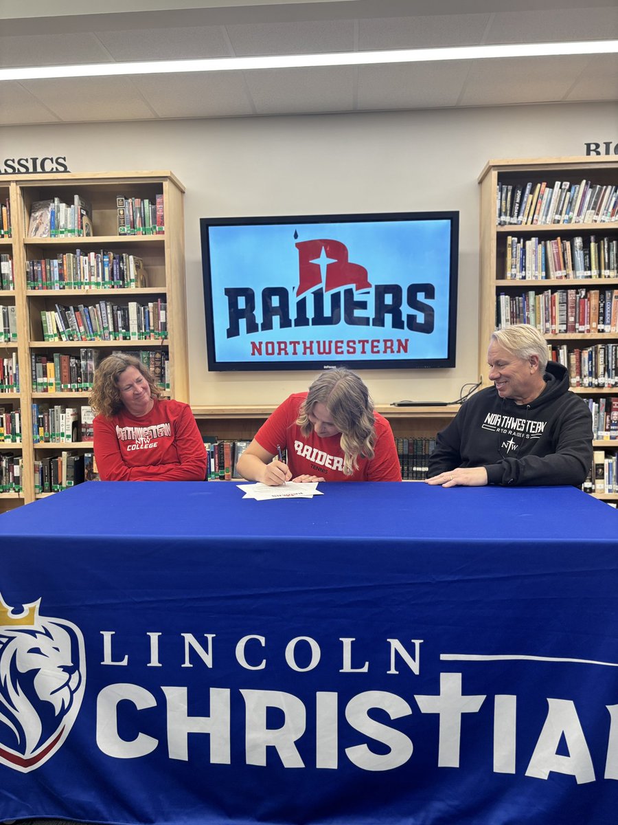 Today Senior, Sarah Van Ostrand signed her letter of intent to continue her tennis and academic career at Northwestern College, IA! Congrats Sarah on this next great opportunity ahead of you- we know you will do amazing things at Northwestern!