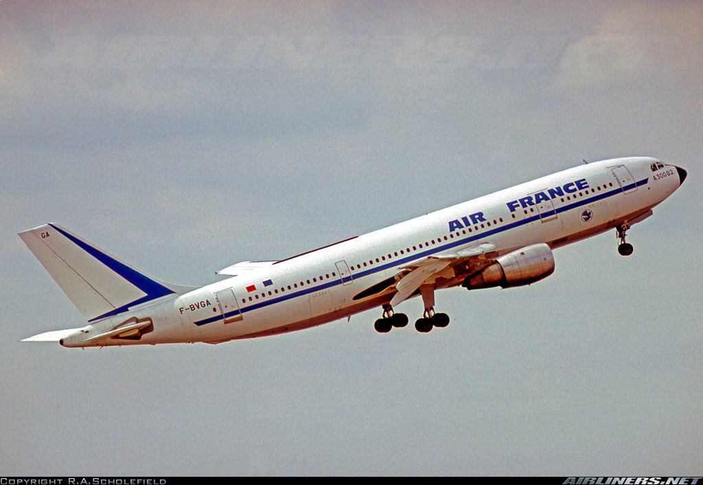 An Air France A300 seen here in this photo at London Heathrow Airport in July 1976 #avgeeks 📷- RA Scholefield