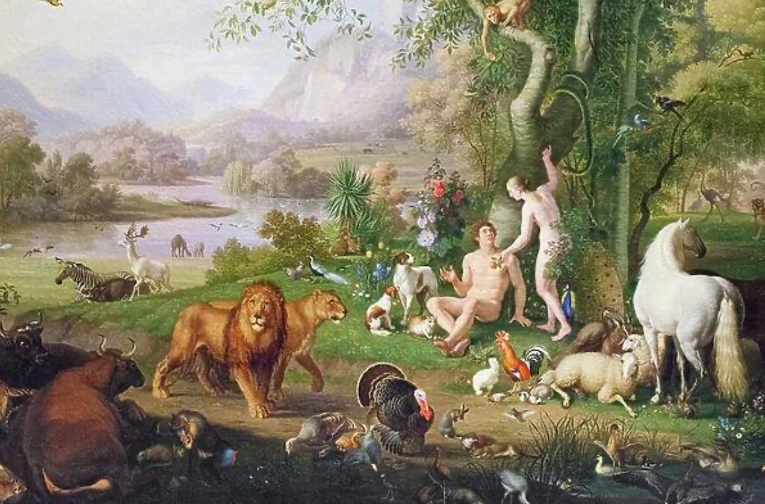 If God wanted you so much to consume the rotting and tormented corpses of his creatures, then why was God's most perfect place, the Garden of Eden, vegan?