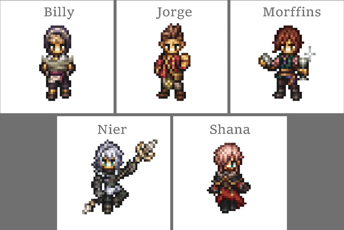 The latest update to the OPEN Travelers! These Travelers are open to claim and draw for the Project! Let me know if you want one! 😄

Artists with 5 Travelers are welcome to a 6th!

Traveler art in the comments!
#OctopathTraveler #OctopathCotC #OctopathTraveler2
#NieRReplicant