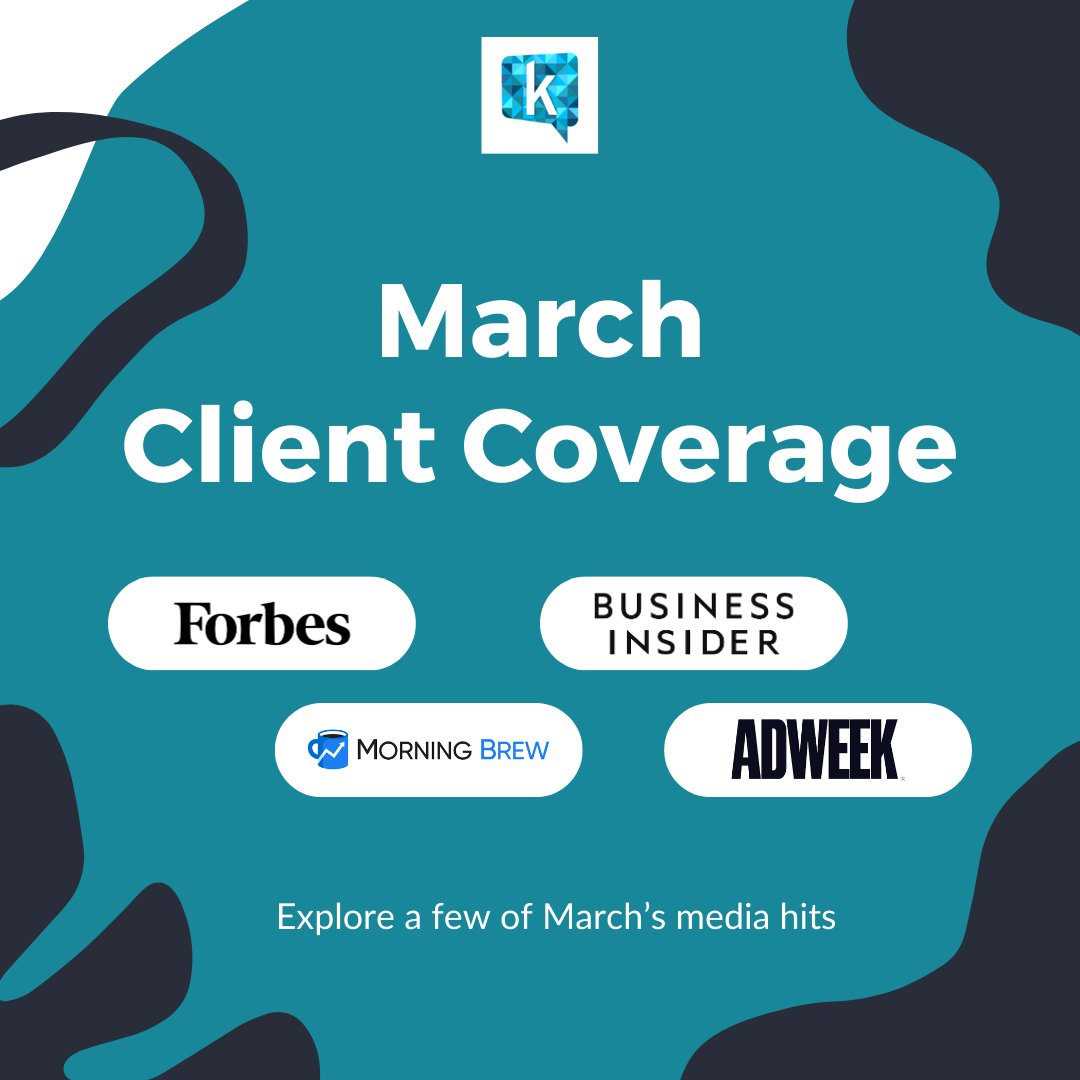 KarboCo's tweet photo. Check out KC's media highlights from March! Our team secured wins from outlets such as @Forbes, @BusinessInsider, and @MarketingBrew.
#karbocom #KCteam #techPR #thoughtleadership https://t.co/tw9VWUbI83