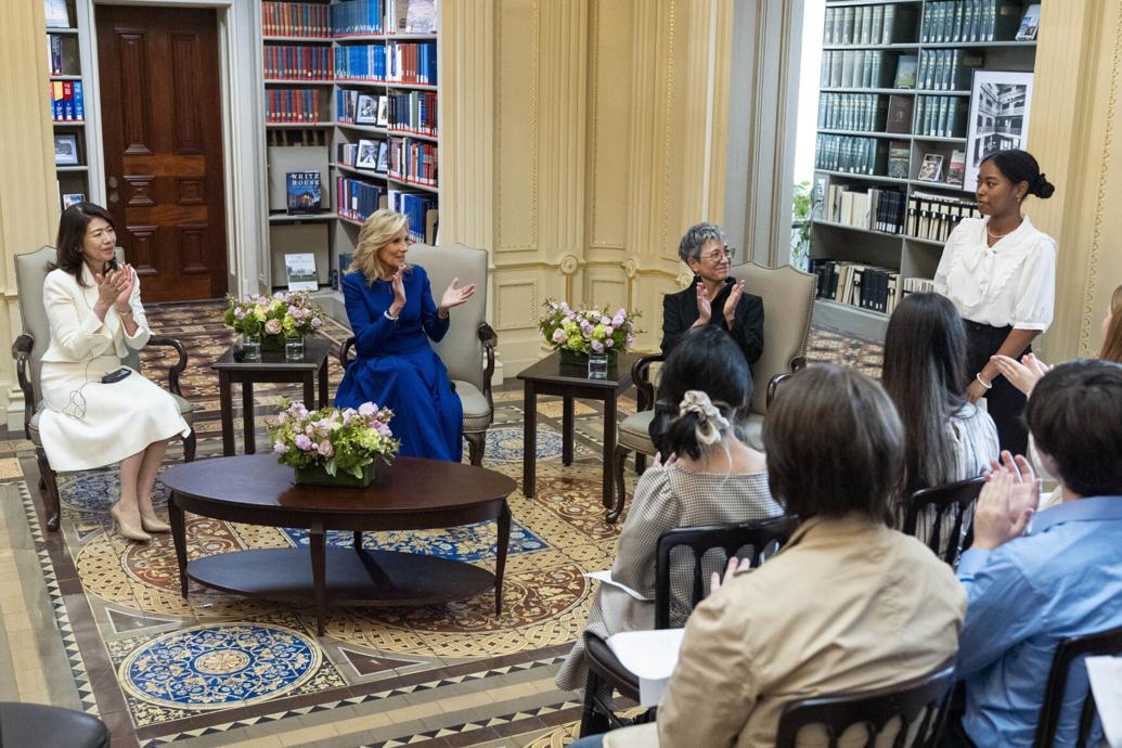 The daughter of GPO's new Fleet Manager, Dennis Reid, read a poem in Japanese and English for first lady Jill Biden and Yuko Kishida, wife of Japan’s Prime Minister, as part of this week’s state visit. Nagone Reid (standing to the right) is a student at Hayfield Secondary…