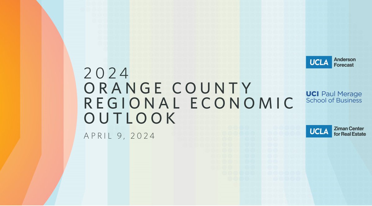 #ICYMI: Click ⬇️ to 📺 the recording from the #UCLAForecast's 2024 Orange County Regional Economic Outlook in collaboration with @UCLAZimanCenter and @UCIrvine_MBA youtube.com/watch?v=TlMIDw…