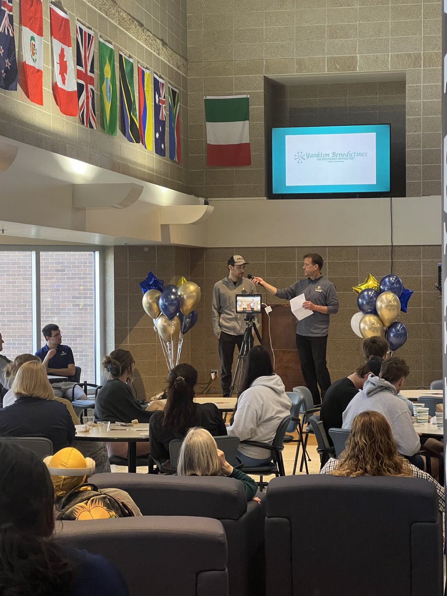 Celebrating ⁦<a href="/MMULancerXCTF/">Mount Marty Track & Field</a>⁩ national champions today! Congratulations, Edwin and Mason!