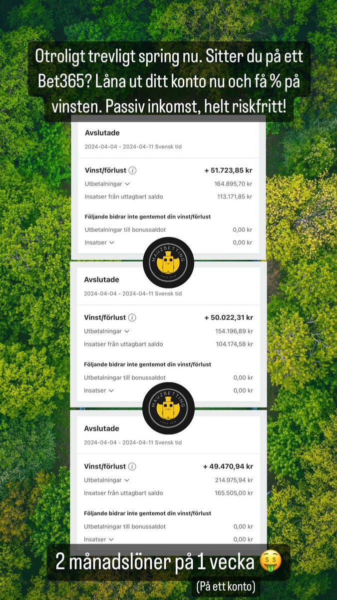 mauzbetting's tweet photo. 💰TÄVLING: CHANS ATT VINNA 1000:-💰

I samband sökes Bet365-konton. Lånas mot % av vinsten. Skicka ett DM för att få det bästa erbjudandet. Alla konton mottages med prioordning utifrån kvalitén.

För att delta behöver du ℹ️ 

❤️ inlägget
🔁 inlägget

🔔 Tävlingen avslutas tors 18/4 kl 20:00

Annars är ni välkomna att gå med i gruppen med gratisspel, högoddsare samt länk till premium: https://t.co/BDJmW3apVw
